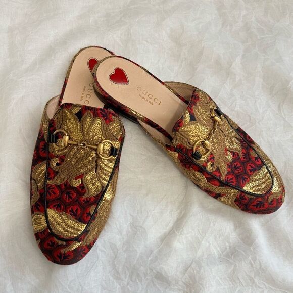 Gucci Princetown Brocade Horsebit Mules EU37 - Picture 1 of 7